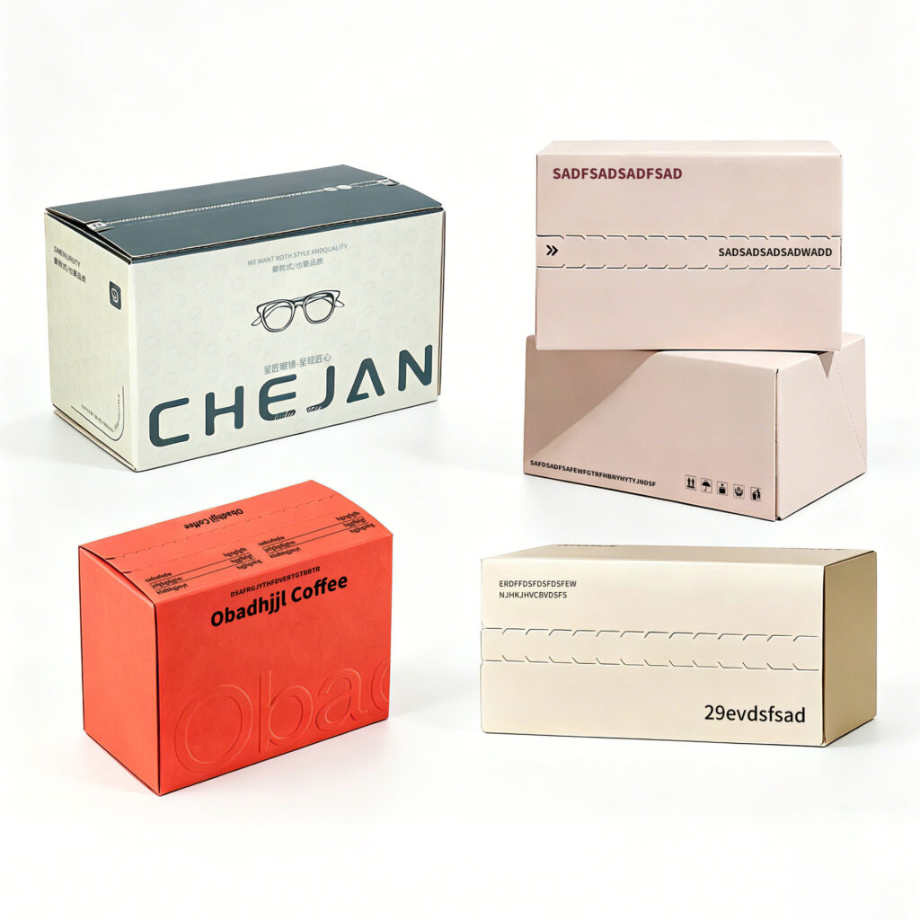 Custom zipper tear strip paper cardboard packaging box, frustration free eco paper gift box for beauty, electronics, small merchandise packaging