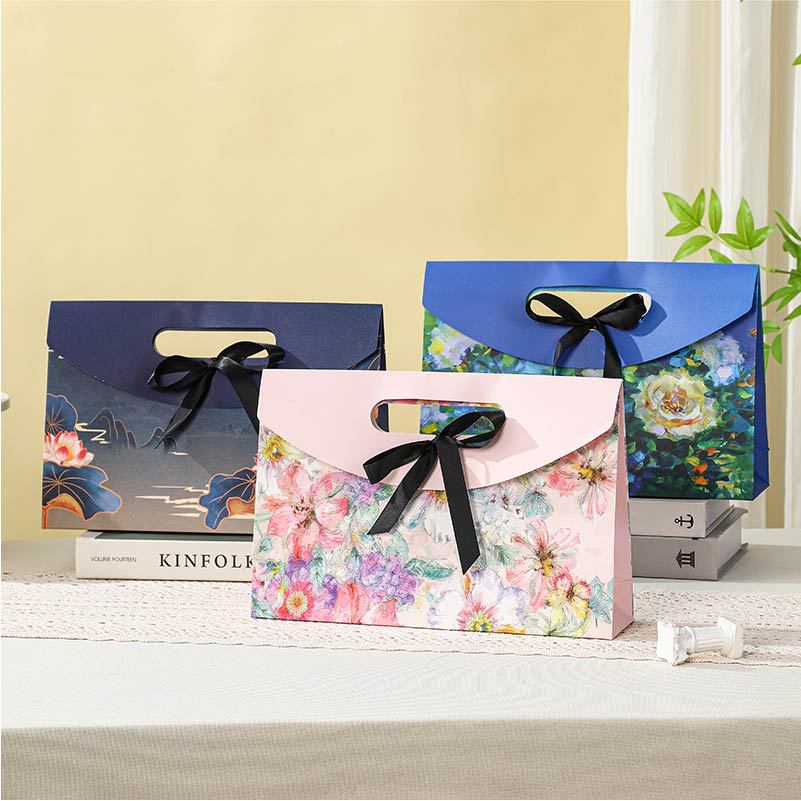 Custom oil painting craft printed gift tote bags for souvenir packaging