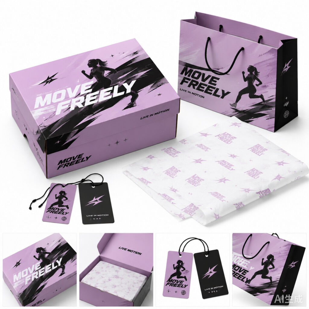 Custom luxury shoe set gift box, premium footwear packaging box with custom print, rigid shoe gift box set for brand retail