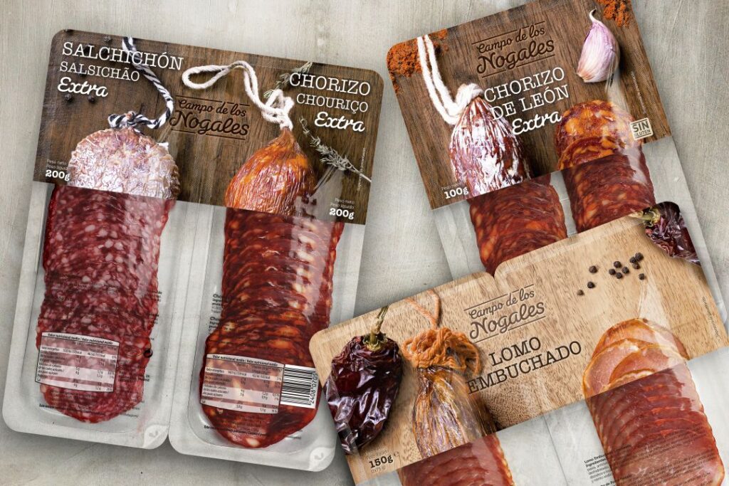 Custom printed sausage packaging box with food safe coating
