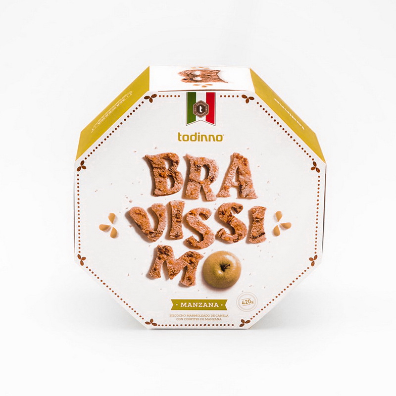 Premium hexagonal cookie gift box, rigid octagonal mocha biscuit food packaging box with Italian style custom print