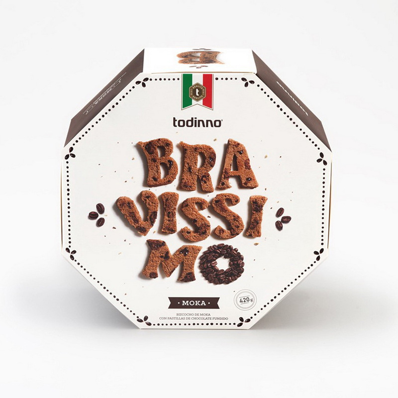 Custom hexagon premium food gift box for mocha cookies